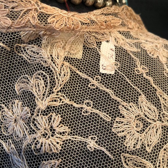 VINTAGE CREAM LACE BOLERO STYLE S/S JACKET - Picture 6 of 8